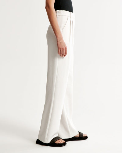 White Wide-Leg Pants