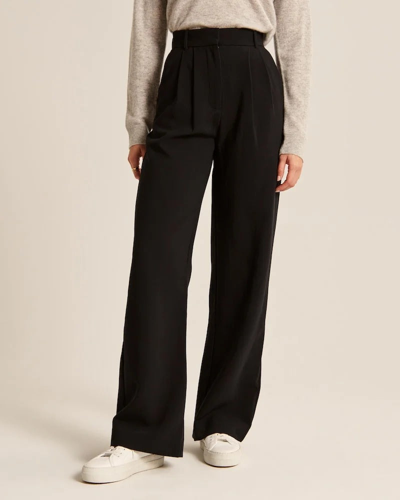 Black Wide-Leg Pants